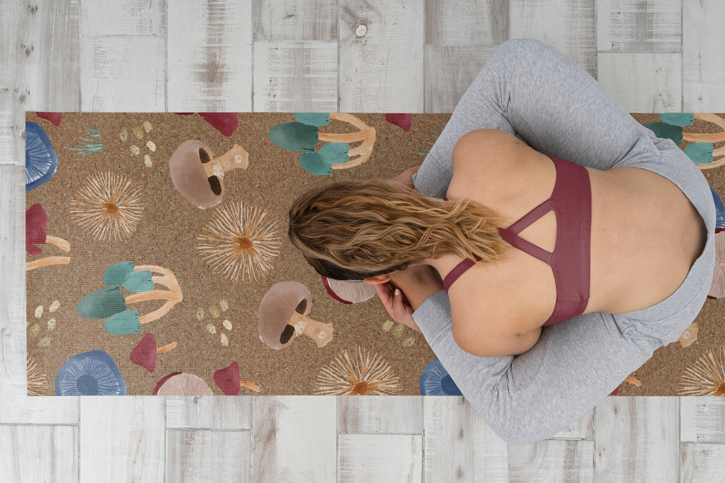 MUSHROOMS CORK YOGA MAT