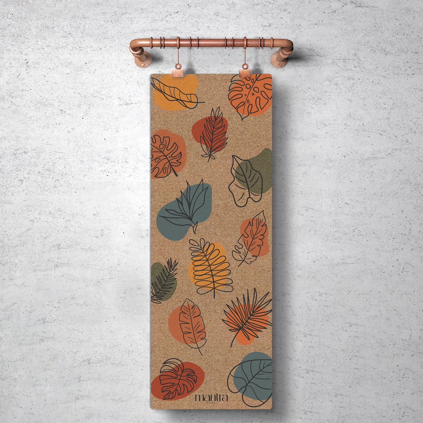 LEAVES CORK YOGA MAT