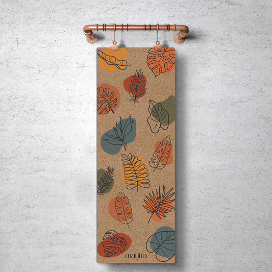 LEAVES CORK YOGA MAT