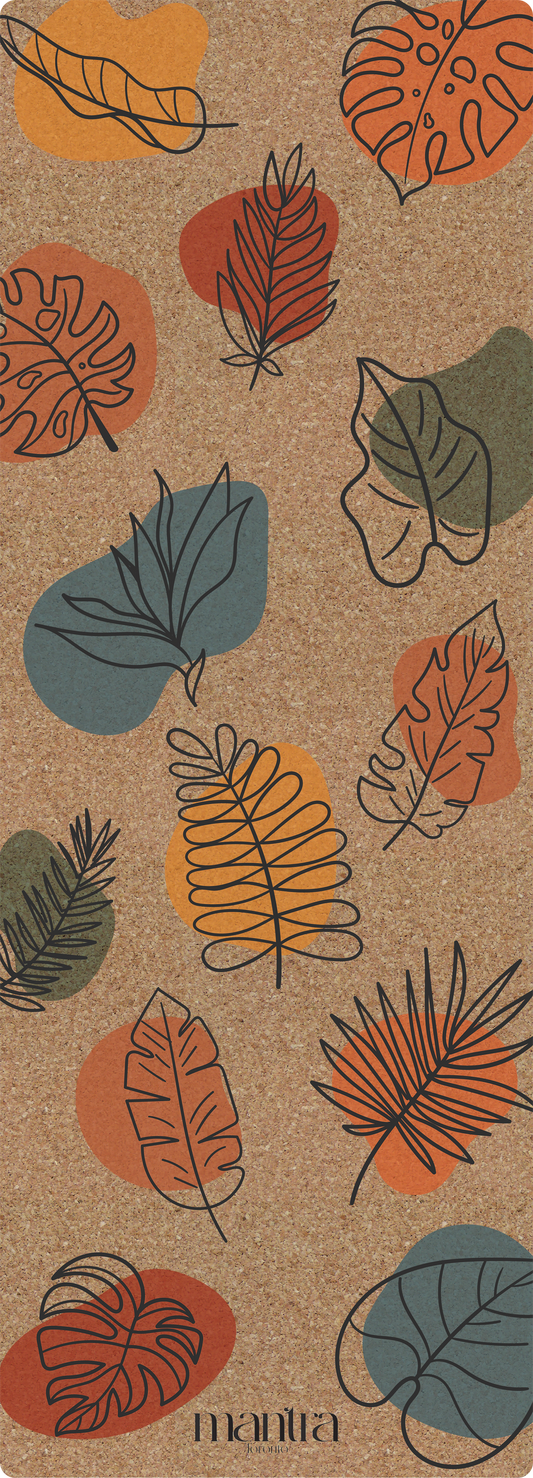 LEAVES CORK YOGA MAT