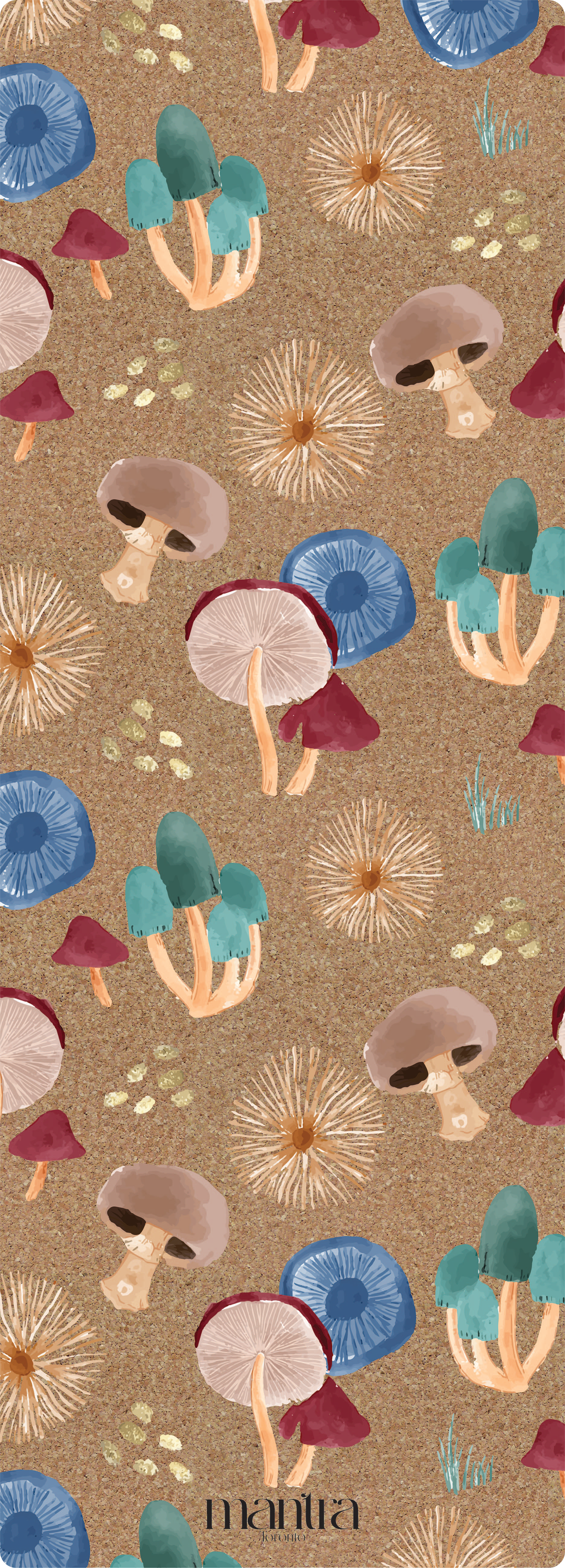 MUSHROOMS CORK YOGA MAT
